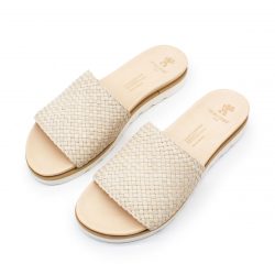 feinmaschige Flechtpantolette