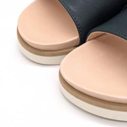 Werner 1911 Bio-Pantolette Windröschen in Bottlegreen mit runder Spitze