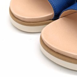 Werner 1911 Bio-Pantolette Windröschen in Blau mit runder Spitze