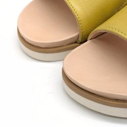 Werner 1911 Bio-Pantolette Windröschen in Gelb mit runder Spitze