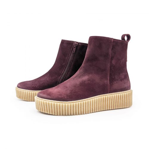 Schlichte Bio-Boots - Graufuchs - bordeaux – Bild 2