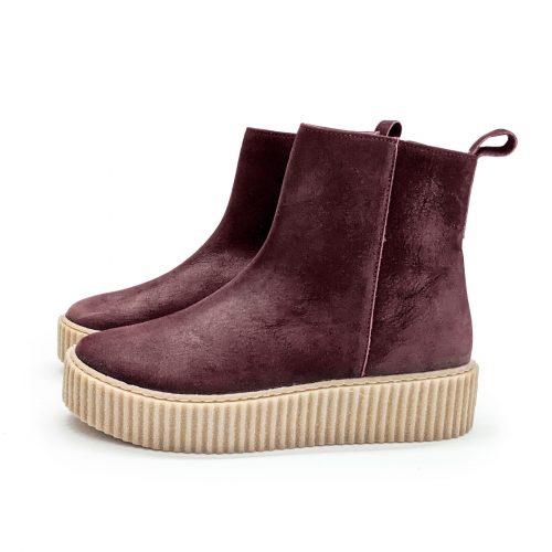 Schlichte Bio-Boots - Graufuchs - bordeaux
