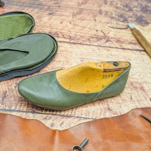 Bio-Hausschuh Lederslipper - Koala - palmgreen