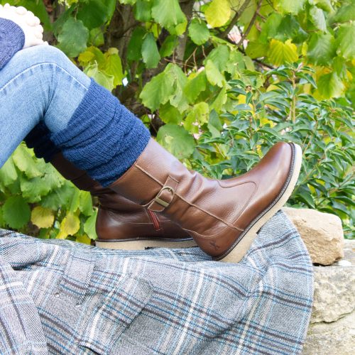 Gefütterter Stiefel - Vielfraß - cognac – Bild 2