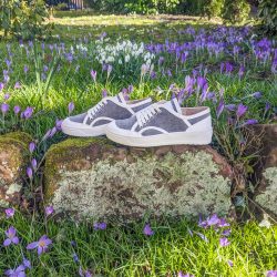 Werner 1911 B-Ware Leinen Sneaker Steinsperling in Dunkelblau