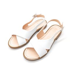 Werner 1911 Bio-Sandale Surfinia in naturweiß mit überkreuzten Riemen