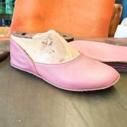 Werner1911 Hausschuh Bio-Ballerina in altrosa komplett aus Naturleder