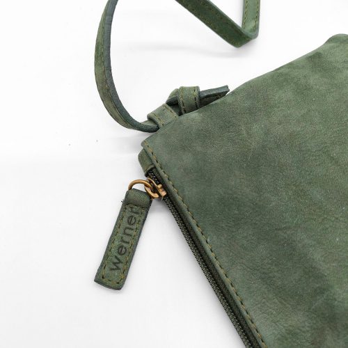 Werner 1911 Wegelnburg Clutch grün mit Reißverschluss