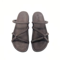 Werner 1911 Bio-Pantolette Efeu in Mokka aus Nubukleder