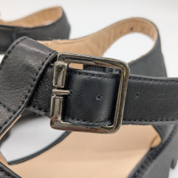 Werner 1911 B-Ware Bio-Römersandale in Schwarz mit Schnalle