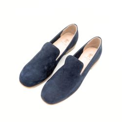 Werner 1911 Bio-Loafer Kormoran in Dunkelblau Nubukleder