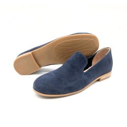 Werner 1911 Bio-Loafer Kormoran in Dunkelblau flacher Sohle