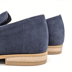 Werner 1911 Bio-Loafer Kormoran in Dunkelblau mit leichtem Absatz