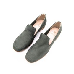 Werner 1911 Bio-Loafer Kormoran in Grün Nubukleder