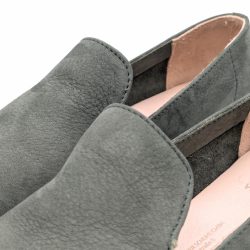 Werner 1911 Bio-Loafer Kormoran in Grün mit Rauleder an der Ferse