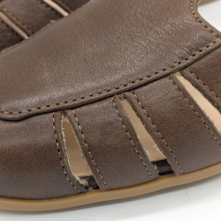 Werner 1911 Bio-Ledersandale Zypresse in cognac aus Nappaleder