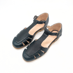 Werner 1911 Bio-Ledersandale Zypresse in dunkelblau