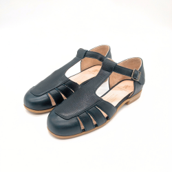 Werner 1911 Bio-Ledersandale Zypresse in dunkelblau