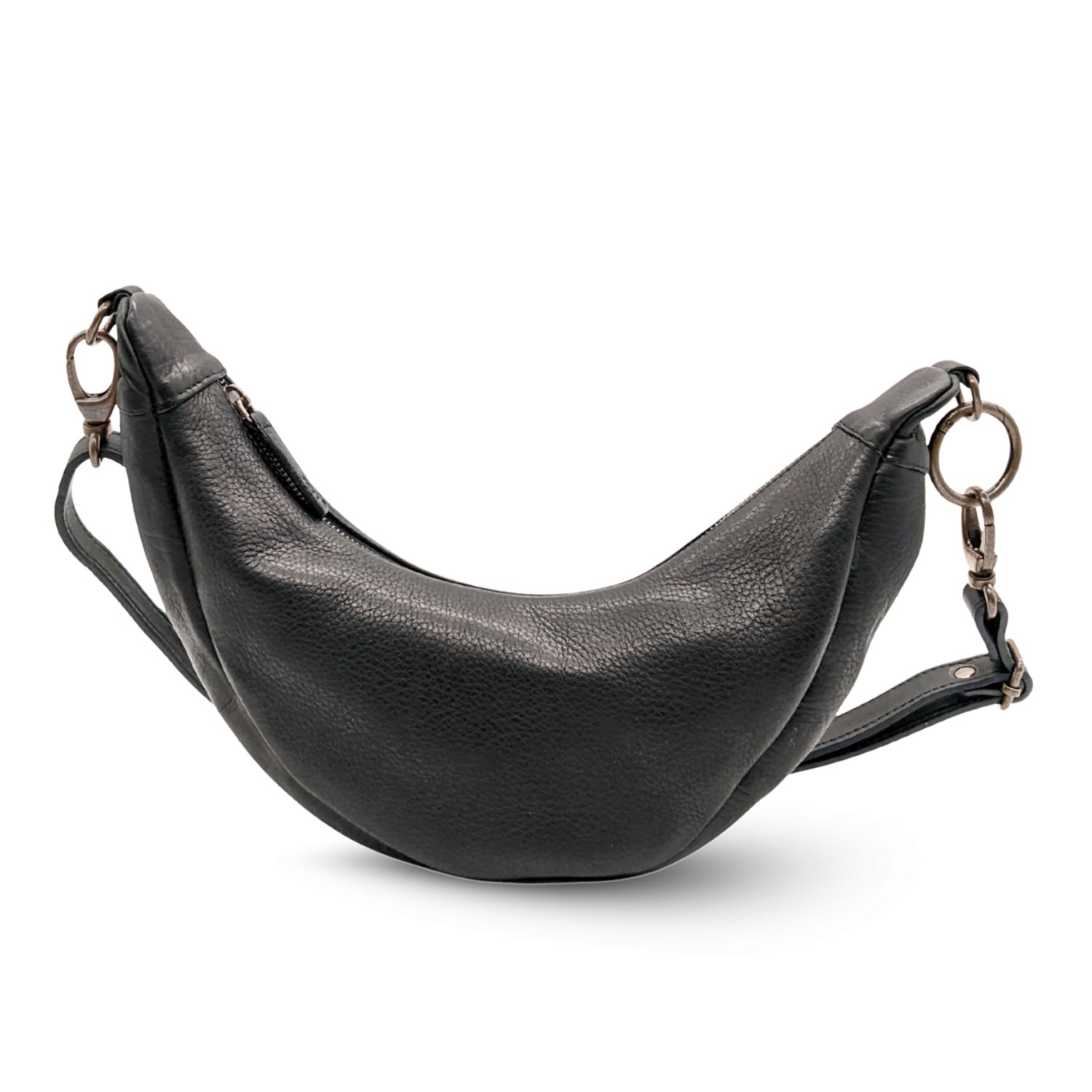 Werner 1911 Croissant Bag Fleckenstein Schwarz Nappaleder