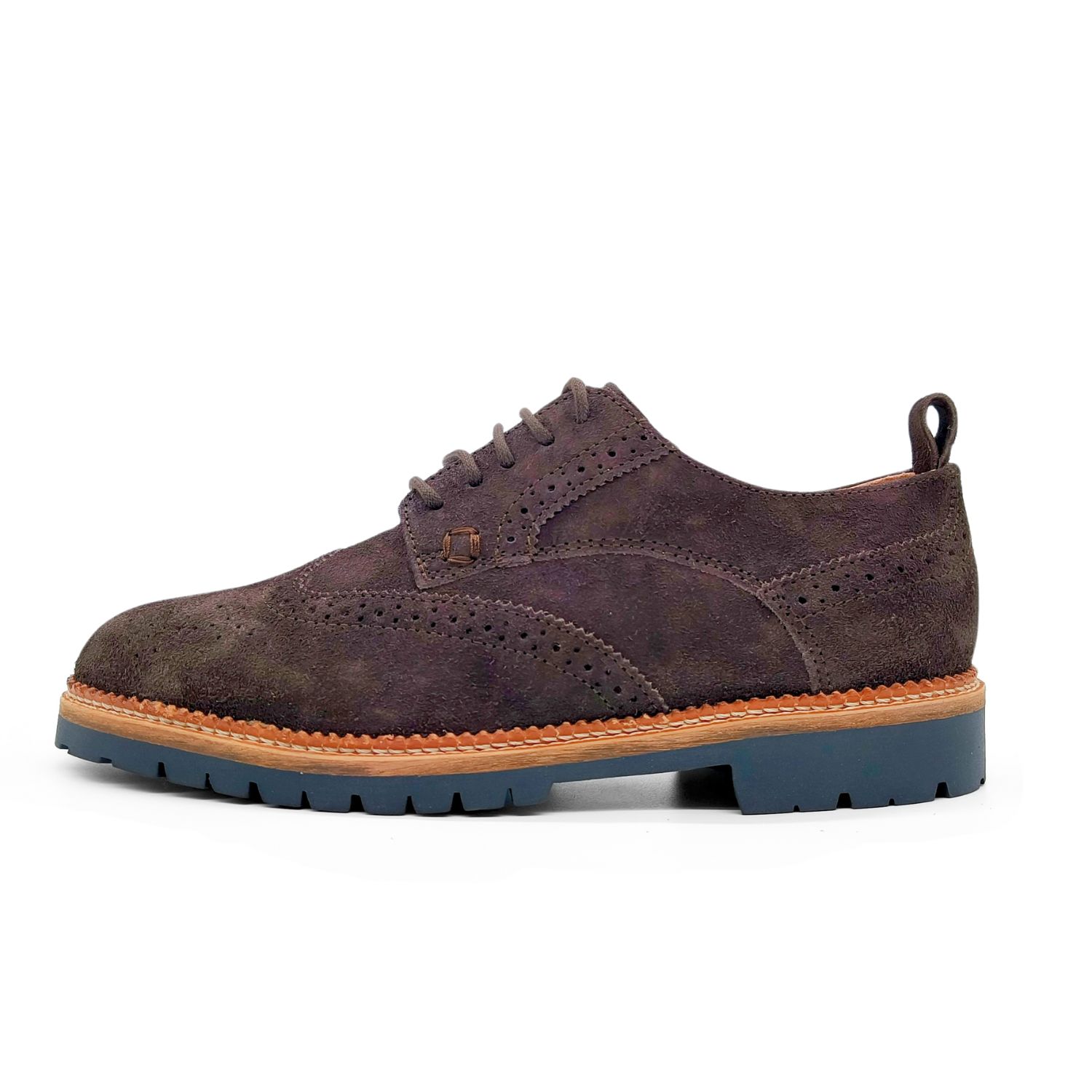 Werner 1911 Derby Brogue Angus in Mokka Velour einzeln