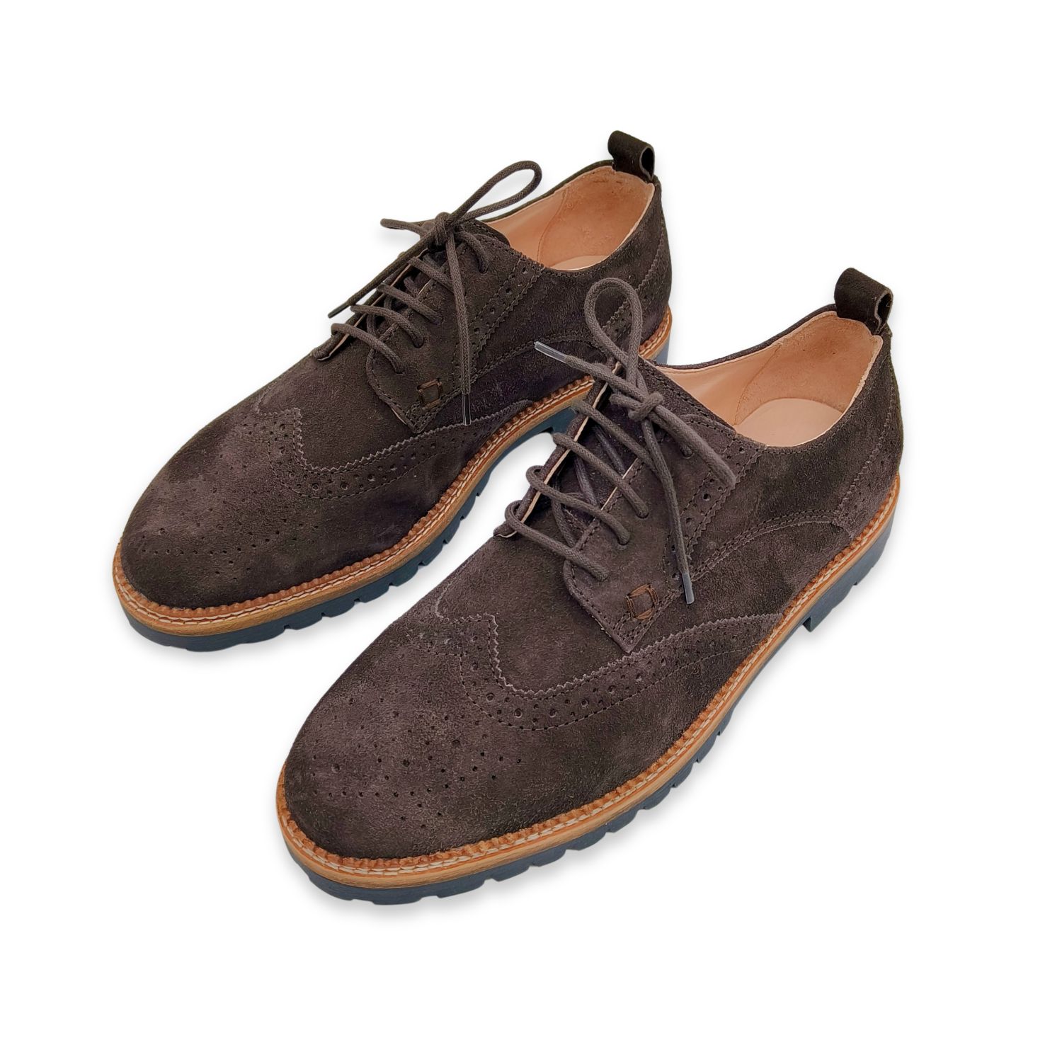 Werner 1911 Derby Brogue Angus in Mokka Velour