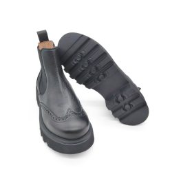 Werner 1911 Bio Chelsea Boot Feldhamster in Schwarz Profilsohle