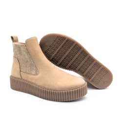 Werner 1911 Chelsea Boot Fennek aus Bioleder in beige mit Plateausohle