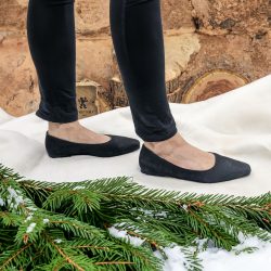 Werner1911 Bio-Ballerina Kranich in schwarz mit Tannenzweigen