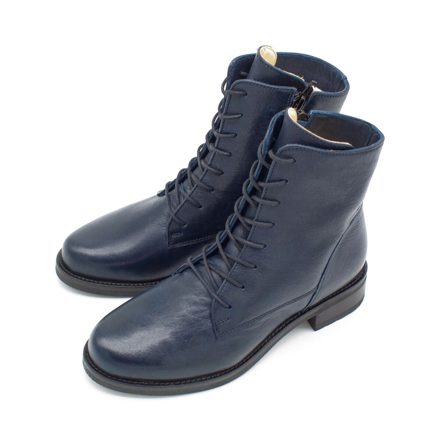 Werner 1911 Bio-Schnürstiefel Otter in Denimblau