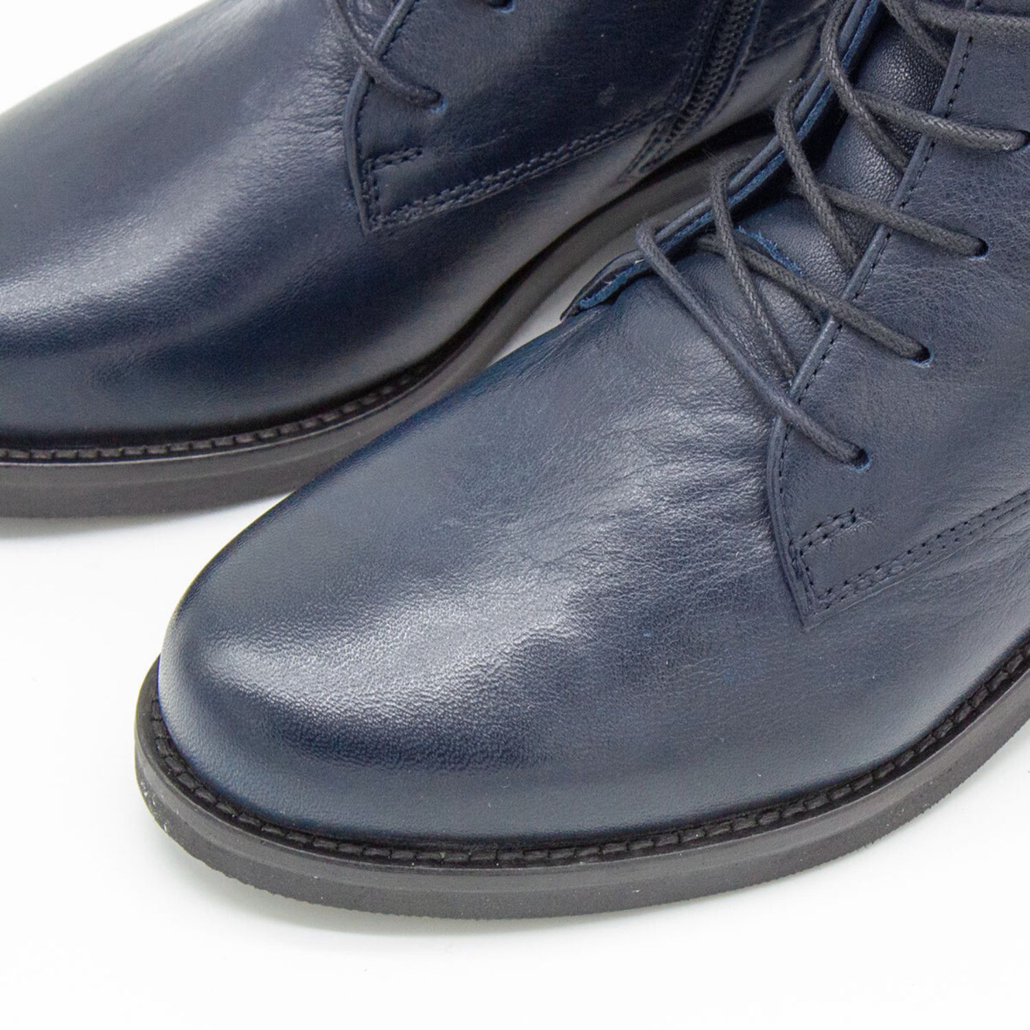 Werner 1911 Bio-Schnürstiefel Otter in Denimblau mit Baumwollschnürsenkel