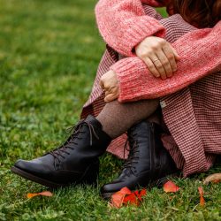 Werner 1911 Bio-Schnürstiefel Otter in Mokka mit Naturlederfutter