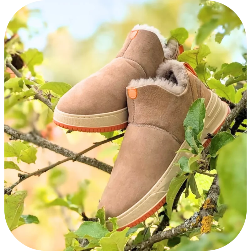 Werner1911 Cozy Bio Boot Schneehase mit Lammfellfutter