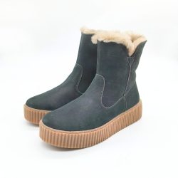 Werner1911 Winterboot mit Lammfellfutter Polarfuchs Dunkelgrün classy