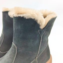 Werner1911 Winterboot mit Lammfellfutter Polarfuchs Dunkelgrün mittlere Schafthöhe