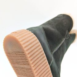 Werner1911 Winterboot mit Lammfellfutter Polarfuchs Dunkelgrün Plateausohle