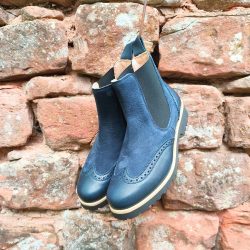 Werner 1911 Bio Chelsea Boot Numbat in Dunkelblau mit Gummizug