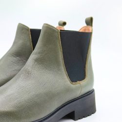 Werner1911 B-Ware Chelsea Boot dunkelgrün mit Gummizug