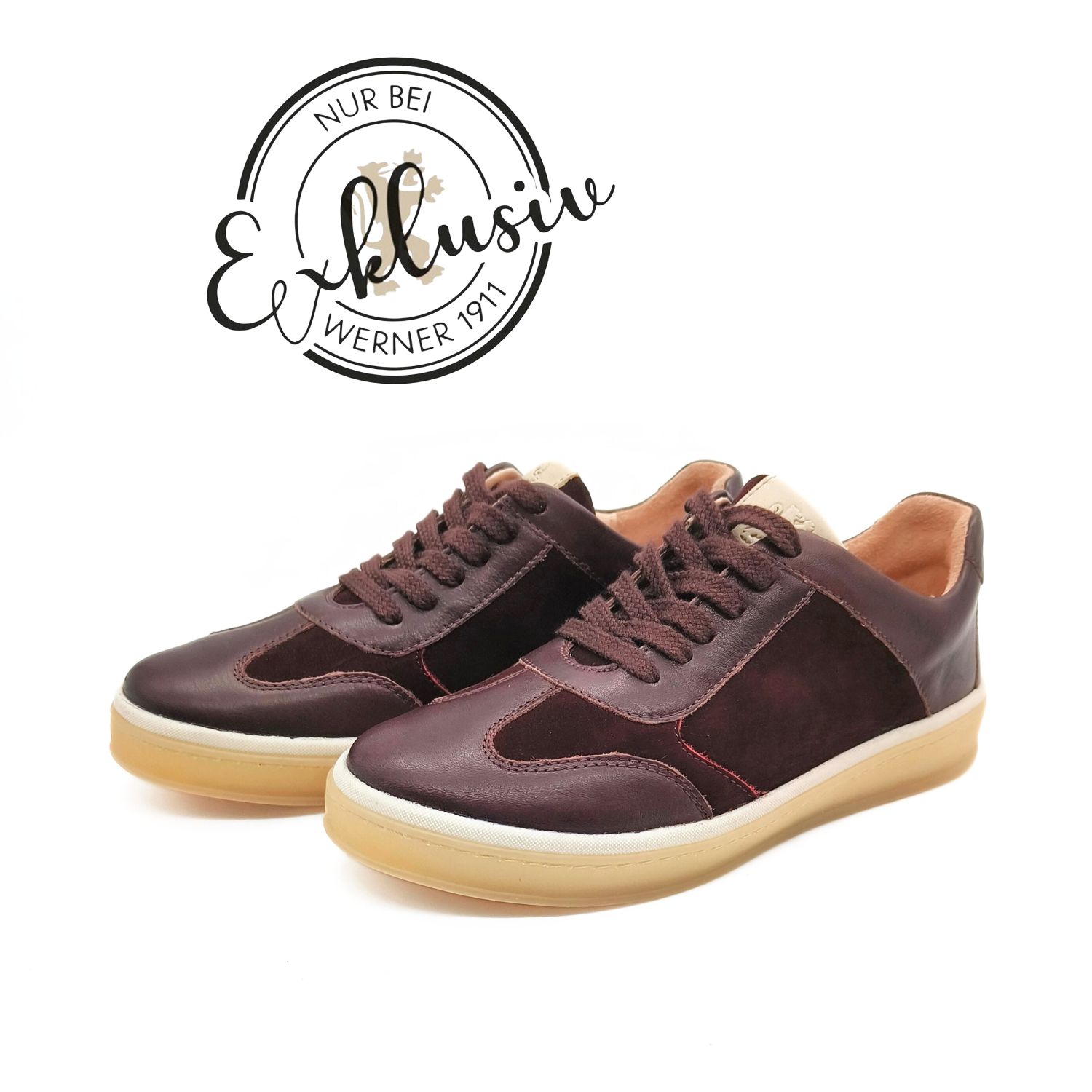 Werner1911 Bio-Sneaker Eichelhäher in bordeaux