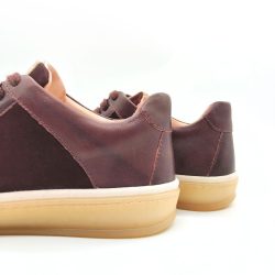 Werner1911 Bio-Sneaker Eichelhäher in bordeaux Ferse