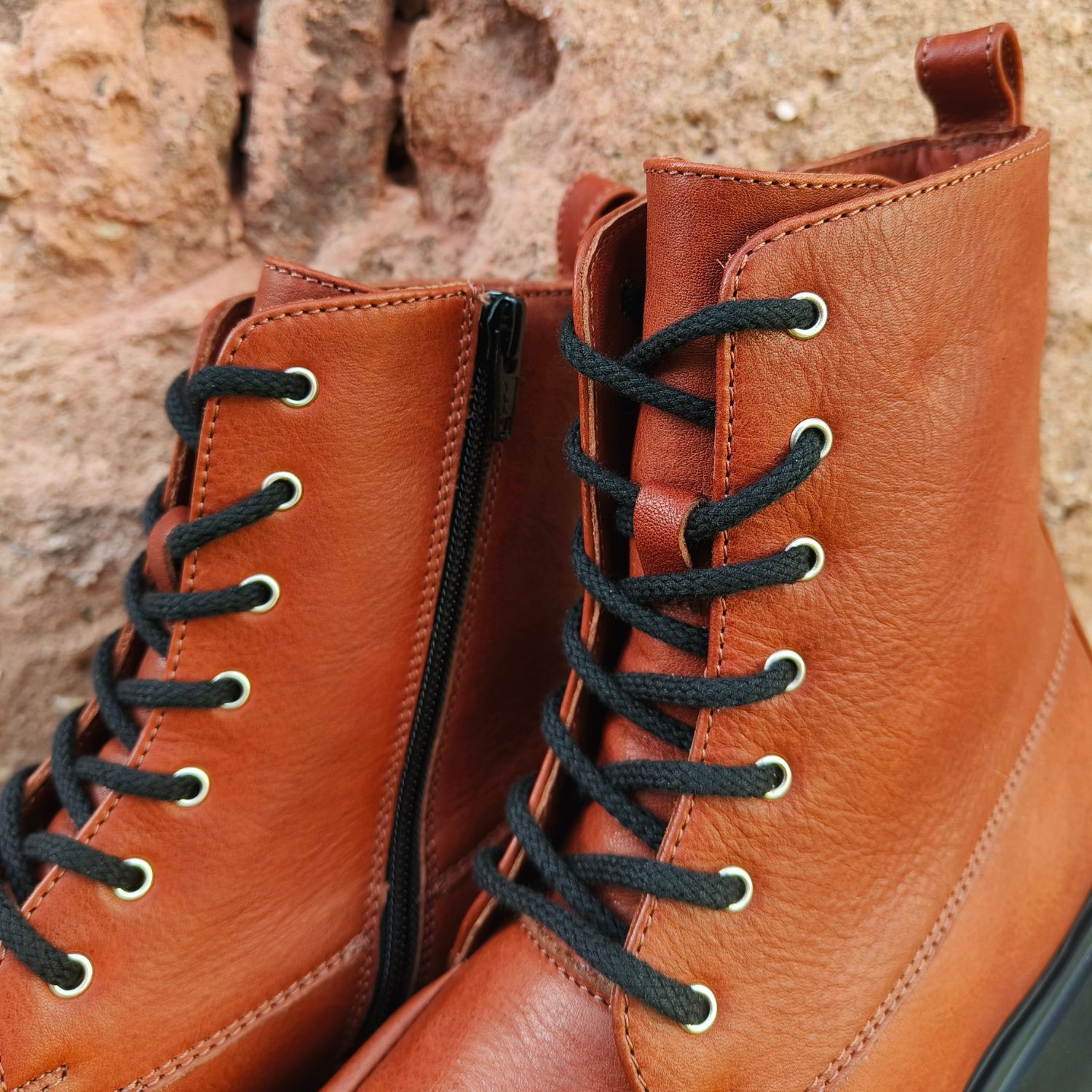 Bio-Boot mit Reißverschluss - Gepard - kastanienbraun – Bild 5