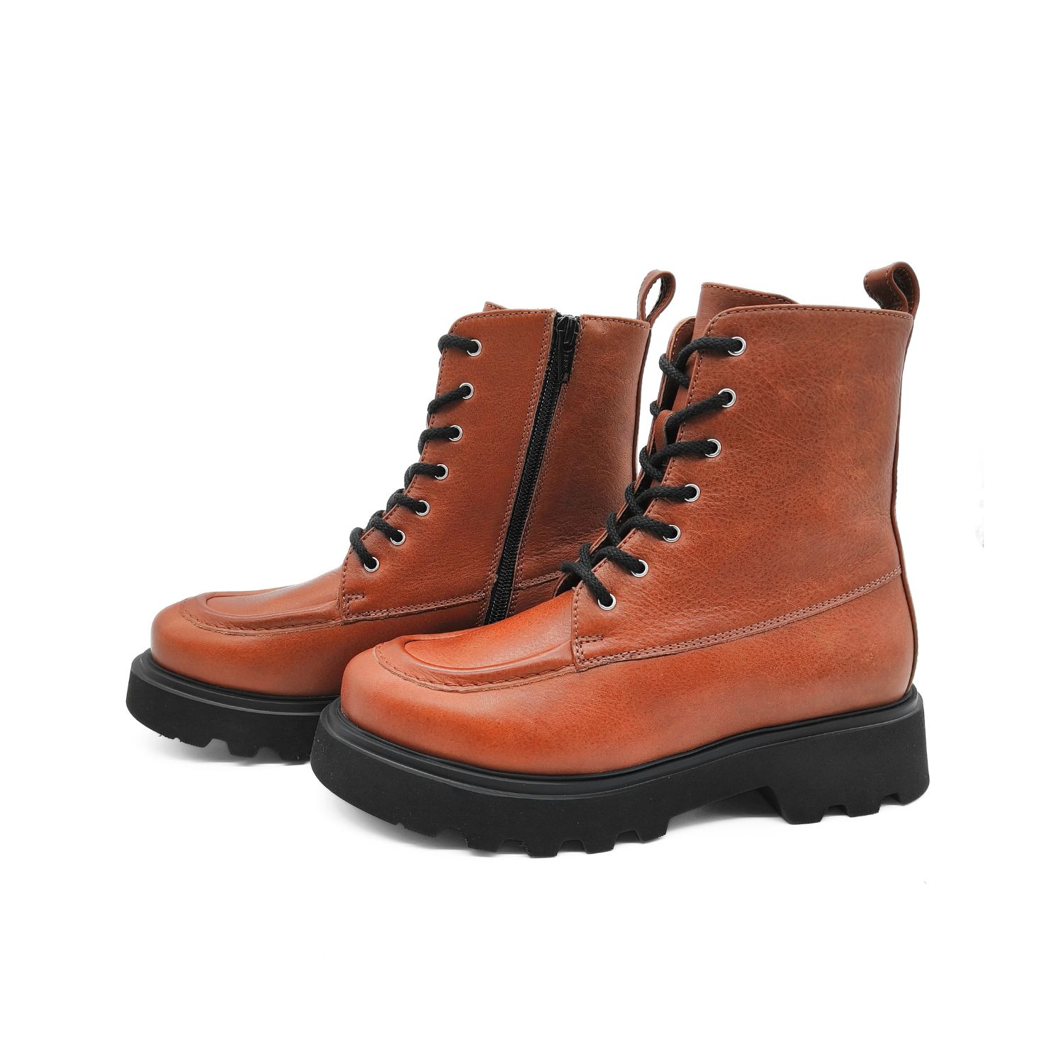 Werner 1911 Bio-Stiefel Gepard Kastanienbraun mit Reißverschluss