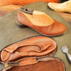 Werner1911 Hausschuh Bio-Ballerina Koala in kastanienbraun