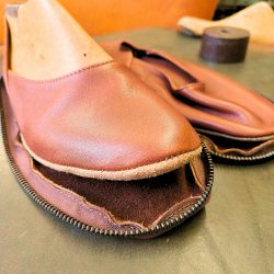 Werner1911 Hausschuh Bio-Ballerina Koala in kastanienbraun komplett aus Naturleder