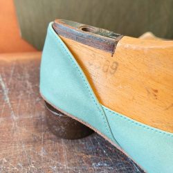 Werner1911 Hausschuh Bio-Ballerina in mint komplett aus Naturleder