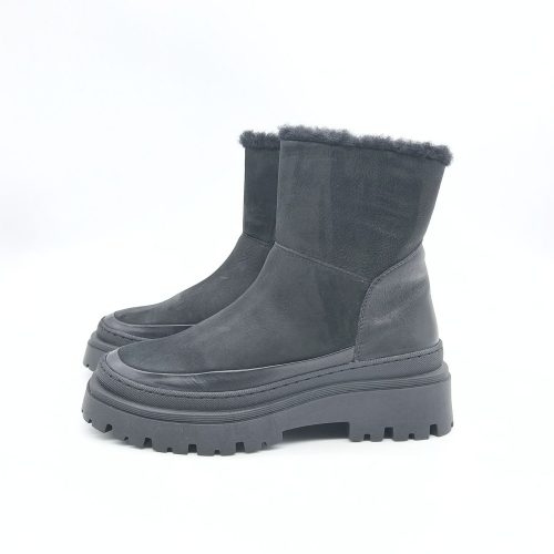 Werner1911 Bio-Schneeboot Königspinguin schwaz mit Nappa und Nubukleder