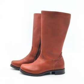 Werner1911 Bio-Stiefel mit hohem Schaft Komori in kastanienbraun mit Reißverschluss