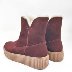 Werner1911 Polarfuchs Winterboot mit Warmfutter bordeaux mit Platausohle