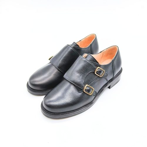 Werner1911 Halbschuh Doppel Monk Sturmvogel schwarz für Damen