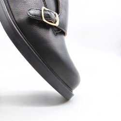Werner1911 Halbschuh Doppel Monk Sturmvogel schwarz mit runder Spitze