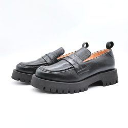 Werner1911 Bio Chunky Loafer Uferschwalbe in schwarz Nappaleder